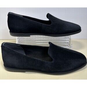 Vionic Willa 2.0 Slip On Flat Black Suede Comfort Arch Support Size 9